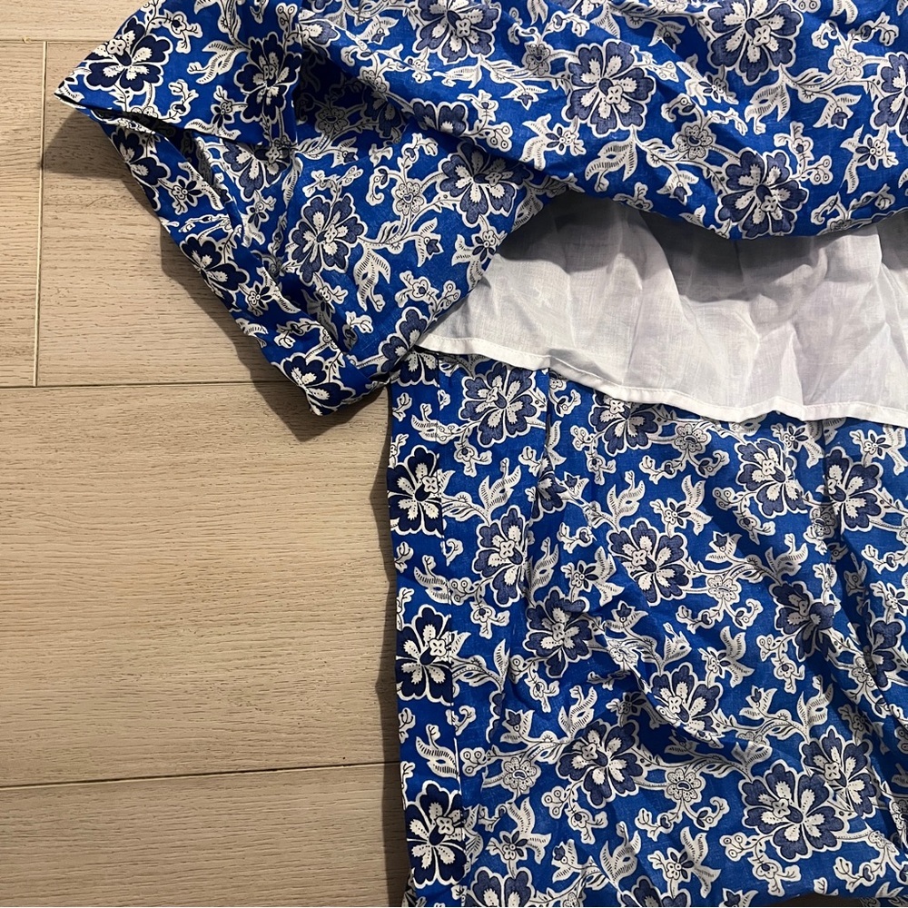 J. Crew Blue Floral Midi Dress - Picture 7 of 16